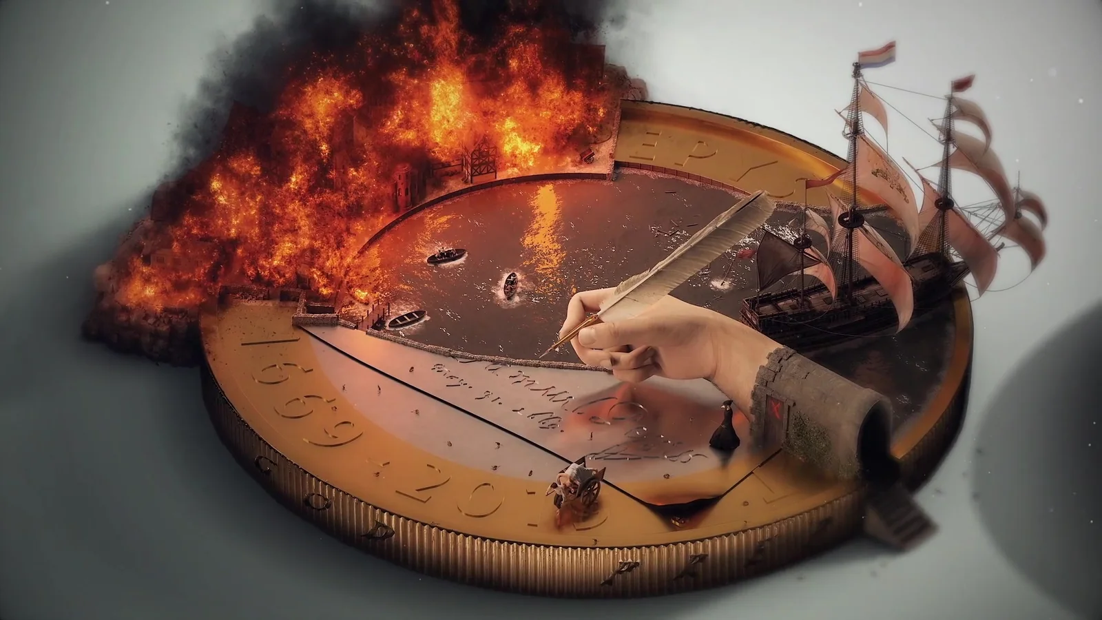 The Samuel Pepys coin world I built in 3D for The Royal Mint