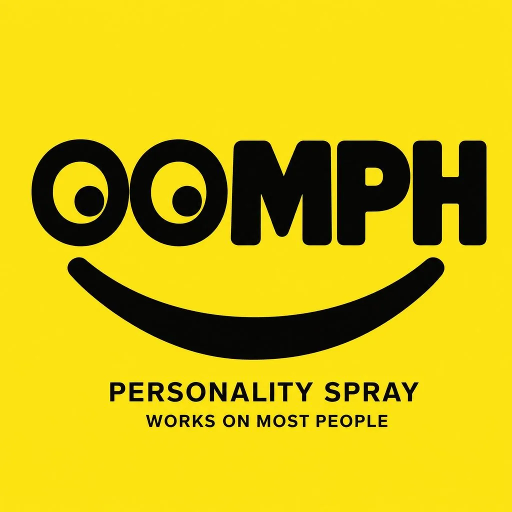 The same, on yellow. OOMPH Personality Spray.